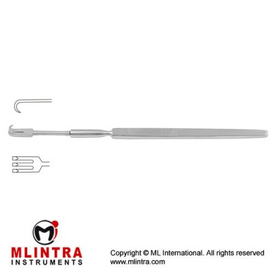 Wound Retractor Flexible - 3 Sharp Prongs Stainless Steel, 16 cm - 6 1/4"
